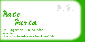 mate hurta business card