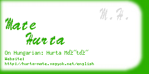 mate hurta business card